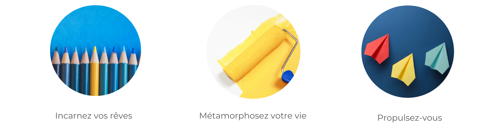 3 images jaunes et bleu