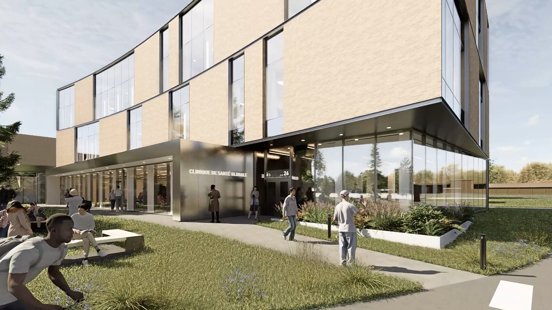 Vidéo - Plans 3D de la Clinique de santé globale du Cégep Saint-Jean