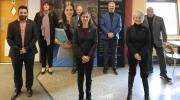 La ministre McCann et les membres de la direction du Cégep Saint-Jean-sur-Richelieu