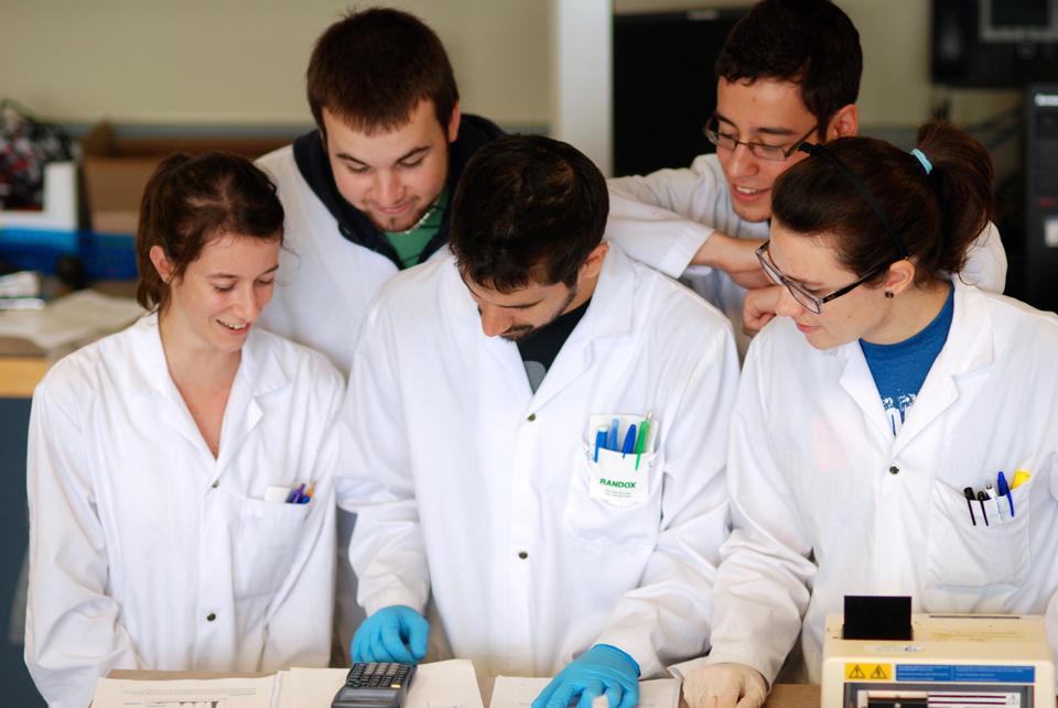 Étudiants en laboratoire