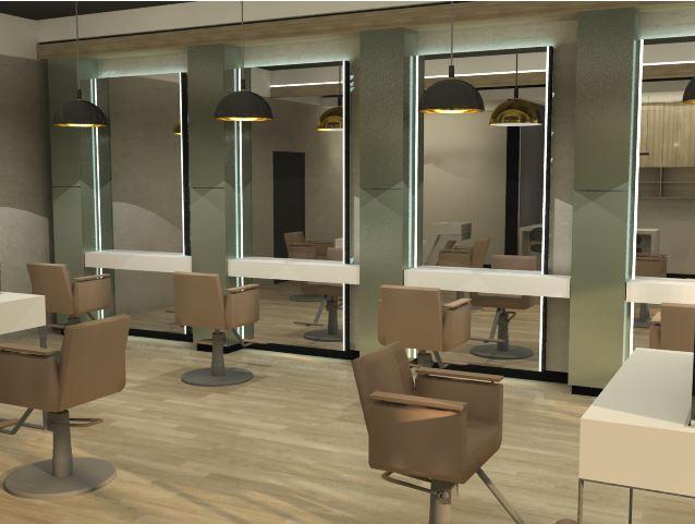 PROJET 2 : Ce projet présente un salon de coiffure de style minimaliste pour homme et femme.