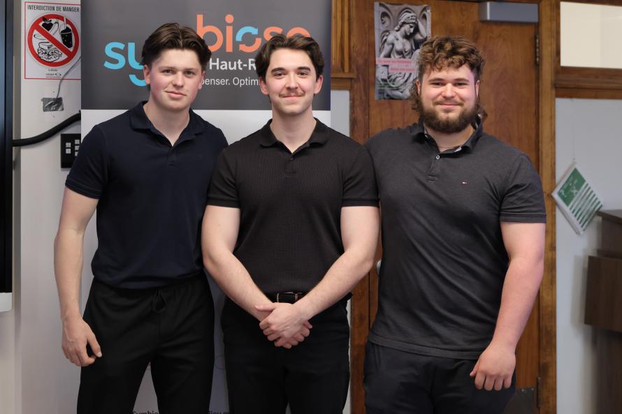  Mikaël Labelle, Anthony Michaud et Tyler Girard.